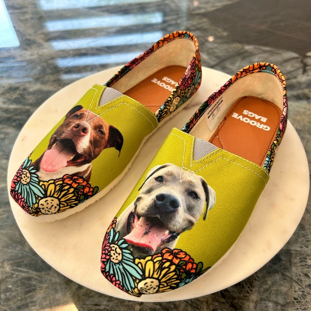 Cute women’s dog design espadrilles slippers